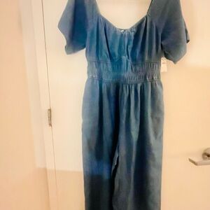 Old Navy Blue Long Sleeve Jumpsuit